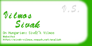 vilmos sivak business card